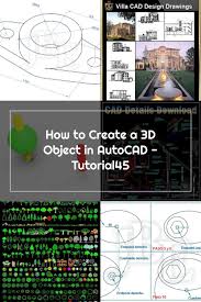 How To Create A 3d Object In Autocad Tutorial45 En 2020 Autocad