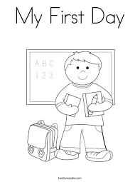 Memorial day coloring pages for preschool. My First Day Coloring Page Twisty Noodle