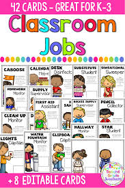 A classroom job for every child. Classroom Jobs Editable Classroom Jobs Classroom Helpers Classroom