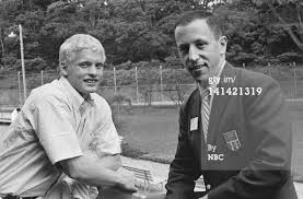 1964 Summer Olympics Caption 1964 Summer Olympics Pictured L R American Swimmer Don Schullander During An Interview With Nbc S Photo Bank Nbc Japan Photo