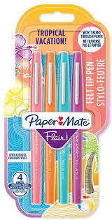 16 Count Candy Pop Assorted Colours Medium Point Paper Mate Flair Felt Tip Pens 0 7mm