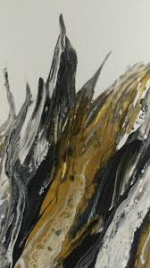 Black White And Gold Artwork Acrylic Pour And Swipe Method By Me Black White And Gold Art Acrylic Pouring Pour Painting