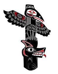 Totem Pole Drawing Raven Wolf Totem Pole By Fred Croydon Totem Pole Drawing Wolf Totem Raven Totem