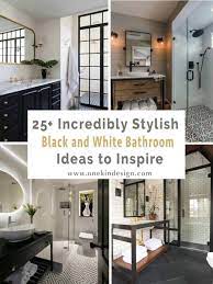 Great island and hood and the cabinets are black and white color patterns are simple yet elegant, whereas usage of colors like yellow and turquoise. 25 Incredibly Stylish Black And White Bathroom Ideas To Inspire