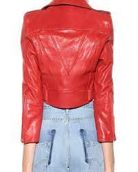 Bebe Rexha The Way I Are Red Leather Jacket Top Celebs Jackets Leather Jacket Red Leather Jacket Cropped Leather Jacket