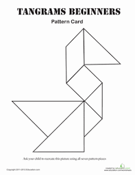 Easy Tangrams Puzzles Education Com In 2020 Tangram Tangram Puzzles Tangram Printable