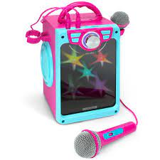 Croove Karaoke Machine for Kids and Girls - 2 Microphones,  Bluetooth/AUX/USB Connectivity, Portable Singing Machine with Flashing  Disco Lights - Walmart.com