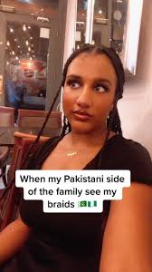Mixed-Race TikTok Star Reacts to Her Pakistani Side Seeing Her Braids