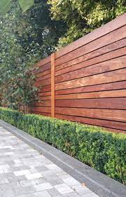 A wooden fence with an upscale design can be seen in the above image. Beautiful Modern Fence Design Ideas