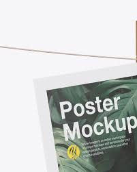 Download Poster W Pin Mockup In Stationery Mockups On Yellow Images Object Mockups Yellowimages Mockups