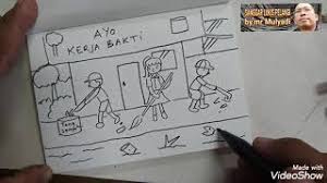 Gambar mewarnai gotong royong sukagambarku. Menggambar Poster Temaxkerja Bakti Buat Anak Sd Youtube