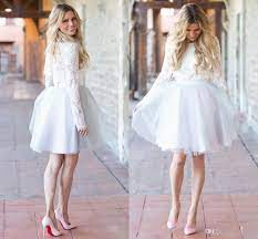 Lace Short Wedding Dress Awesome New Long Sleeve Lace Short Wedding Dress Sleeved Backless Bridal Gowns Short Bridal Gown Long Sleeve Lace Short Wedding Dress