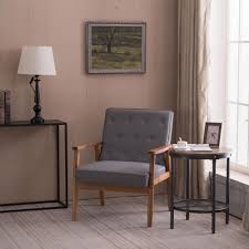Today brian is talking about accent chairs and what you need to consider when you're out shopping for one. Zimtown Mid Century Retro Modern Accent Chair Wooden Arm Upholstered Tufted Back Lounge Chairs Seat Size Walmart Com Walmart Com