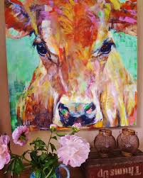 Instagram Photo By Liesbeth Serlie Jun 26 2016 At 4 47pm Utc Cow Painting Cow Art Farm Art