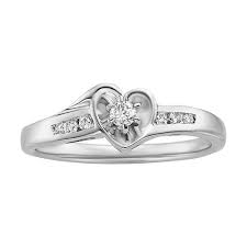 Fred Meyer Jewelers 1 8 Ct Tw Diamond Heart Engagement Ring Jewelry Heart Wedding Rings Heart Engagement Rings Rings