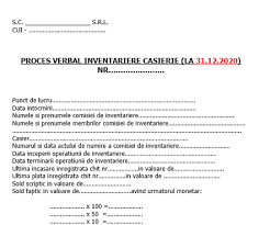 Check spelling or type a new query. Model Proces Verbal Inventariere Numerar Casierie Unitate Necesar Pentru Dosar Inventar Anual 31 12 2020 Editabil Gratuit Cabinetexpert Ro Blog Contabilitate