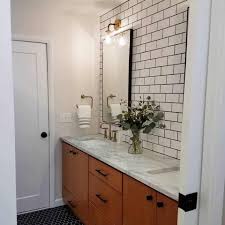It is a decent size but practical, and keeping with the modern aesthetic. Midcentury Modern Bathroom Remodel After Capitol Kitchens And Baths