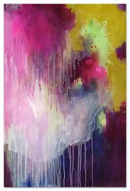 Pigmentfrottage Auf Keilrahmen Abstrakte Kunst Malerei Bunte Kunst Lila Kunst