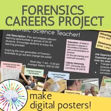 Forensic Science Careers Project Make A Digital Poster Distance Learning Forensic Science Forensics Teaching Biology