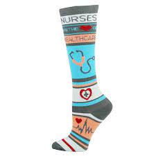 Nurses Are The Heart Of Healthcare Womens Compression Socks For Nurses Size 9 11 Nurse Compression Socks Womens Compression Socks Knee High Compression Socks