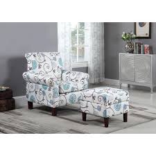 S springs, coil springs, foam, pine, plywood, polyester dimensions: Floral Print Accent Chair With Ottoman Overstock 23542882