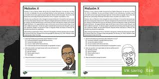 There are tons of great resources for free printable color pages online. Fifth Grade Malcolm X Reading Passage Comprehension Activity