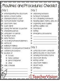 First Days Routines And Procedures Checklist Back To School Checklist School Checklist School Procedures