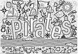 Free printable canteen and mugs coloring page (pdf format) to download and print. Block Poster Pirates Coloring Page For 25 People