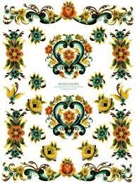 « las vest patterns red floral pattern ». Rosemaling Motifs Norwegian Flower Painting Decals Flower Painting Images Flower Painting Norwegian Rosemaling