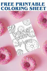 Donut Worry Printable Coloring Pages For Kids