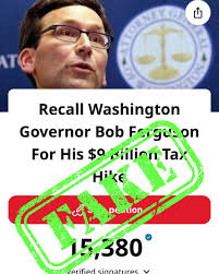This Change dot org petition circling in a supposed “recall” effort of  Washington Governor Bob Ferguson is NOT a real recall petition. This  website is primarily used for data collection, not policy
