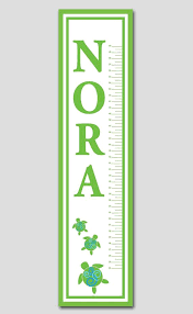 Sea Turtle Vinyl Growth Chart By Thebearandthebugshop