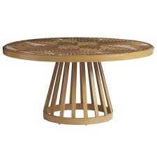 Browse our selection and let us help you bring effortless style to. Tommy Bahama Los Altos Valley View Coastal Brown Round Outdoor Dining Table 51 D 60 D Kathy Kuo Home