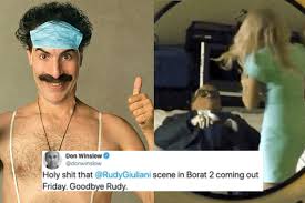The following contains spoilers for borat subsequent moviefilm.] what makes the discussion around the specific details of the giuliani scene even more incredible is that we knew giuliani had encountered baron cohen in july. Borat 2 Captures Rudy Giuliani Allegedly Touching Self In Front Of Teen