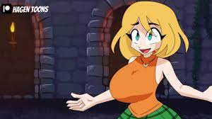 1boy 1girls 2023 animated animation areolae ashley graham big  breasts blonde hair blue eyes bouncing breasts breast jiggle brown hair  capcom comedy completely nude completely nude female completely nude