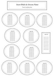 Reception Table Seating Chart Template Bismi