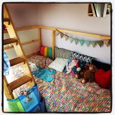 Kura Bed In Lower Position I Ve Removed Cross Bar And Lower Panel So We Can Have Some Under Bed Storage