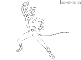 Maybe you would like to learn more about one of these? Cat Noir Coloring Pages Coloring Home