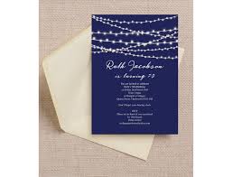 Time to put some flowers in your hair and turn up the rock music, because you're headed for the '60s! Navy Blue Fairy Lights 70th Birthday Party Invitation From 0 90 Each