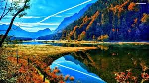 Autumn Mountain River Mountain Field Autumn Autumn Forest Sky Art Fall Wallpaper