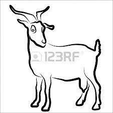 Goat Silhouette Isolated On White Animal Coloring Pages Goats Pictures To Draw