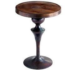 Gully Pedestal End Table In 2020 Bronze Side Table Bronze Accent Table Round Side Table