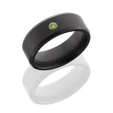 Black And Green Wedding Rings Lashbrook Design Elysium Style Solid Black Diamond Wedding Ring With Green Dia Black Diamond Wedding Rings Black Diamond Wedding Rings Sets Black Diamond Bands