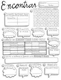 This Hand Drawn Worksheet Provides An Opportunity To Practice Working With The Stem Changing Verb Encontrar S Verb Worksheets Spanish Verbs Verb Conjugation
