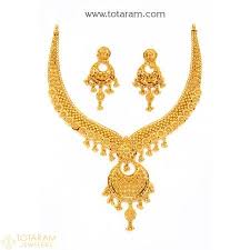 22k Gold Necklace Sets 22k Gold Necklace Gold Necklace Designs Gold Necklace Set