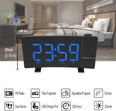 Like traditional alarm clocks, smart alarm clocks have big, bold displays that tell the time (and more). Xxyykk Projection Alarm Clock Digital Ceiling Display 180 Degree Projector Dimmer Radio Battery Backup Logitrac Com
