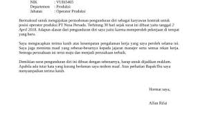 Namun, tidak menutup kemungkinan dengan alasan. Contoh Surat Pengunduran Diri Karyawan Word Rumamu Di Cute766