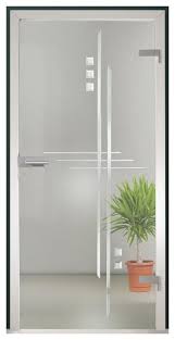 Our glass doors can be ordered in a frosted, black, clear, milky glass to promote natural lighting, privacy and a way to put your office a step above the. Frameless Office Glass Door Clear Glass Frosted Lines Transparent Rhinesto Contemporary Interior Doors By Glass Door Us
