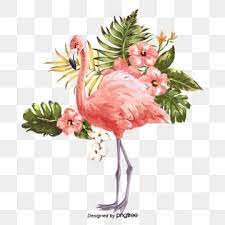 Hand Painted Elements Of Flamingo Flowers Leaf Summertime Hand Painted Png Transparent Clipart Image And Psd File For Free Download Pink Flowers Background Flower Graphic Design Watercolor Flower Background