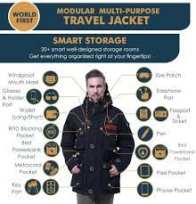 Powearin2 0 World First Modular Multipurpose Travel Jacket Travel Jacket Best Travel Jacket First World